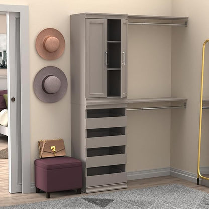 ClosetMaid Modular Storage Shelf and Hang Rod Kit, Taupe