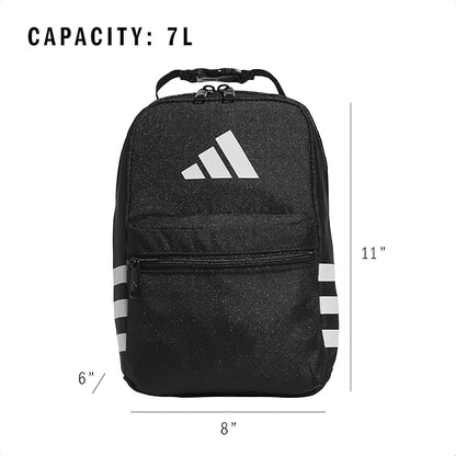 adidas Kids Santiago Lunch Bag – Insulated Cooler Lunchbox for Girls & Boys, 8L, Twill Grey/Grey/Rose Gold/4, One Size