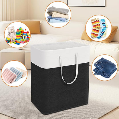 laundry basket 3-Pack, laundry hamper, Hamper with handles, collapsible laundry baskets, Waterproof dirty clothes hamper, Towel Storage for Home or Dorm, 100L-Black
