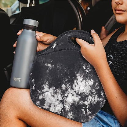 Built Gourmet Getaway Neoprene Lunch Bag - Insulated, Reusable, & Machine-Washable Lunch Tote for Hot and Cold Food Storage, Lightweight & Reusable - One Size (Nightfall Tie Dye)