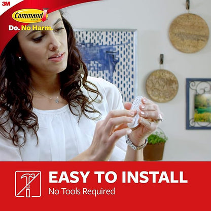 Command Medium Designer Hooks, 2 Hooks and 4 Command Strips, Damage-Free Hanging Wall Hook with Adhesive Strips, No Tools Great for Hanging, Organization and Storage, Holds up to 3 lb