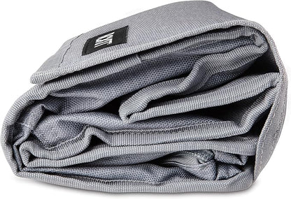 PackIt® Freezable Lunch Bag, Gray Fog, Built with EcoFreeze® Technology, Foldable, Reusable, Zip and Velcro Closure with Buckle Handle, Designed for Work Lunches and Fresh Lunch On the Go