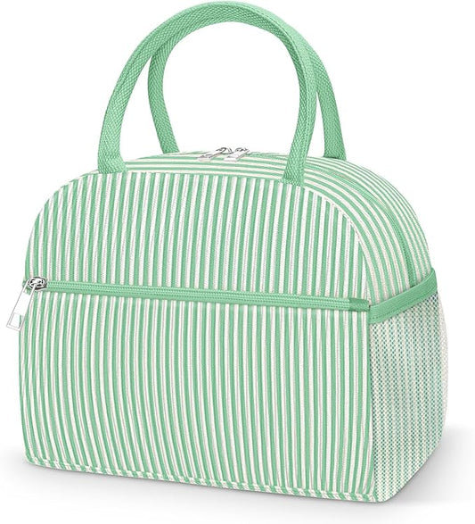 DALINDA Lunch Bag Lunch Box for Women Men,Corduroy Cute Insulated LunchBags,Water-Resistant Cooler Lunch Tote Bag, Reusable LunchBox Large Capacity for Work Travel Picnic