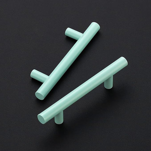 Ravinte 55 Pack | 5 Inch Cabinet Pulls Green Stainless Steel Kitchen Drawer Pulls Cabinet Handles 5 InchLength, 3 Inch Hole Center