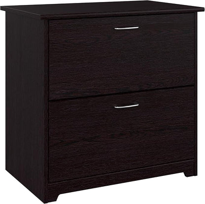 Bush Home Cabot 2 Drawer Lateral File Cabinet in Espresso Oak, Home Office Chest for Letter, Legal, and A4-size Document Storage