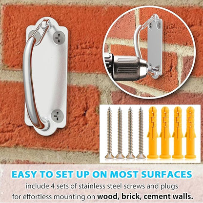 Heavy Duty Stainless Steel Dog Leash Wall Hook,Ultra-Secure Tie Out Anchor for Yard&Home,Anti-Escape Dog Chain Parking Hook,Rust-Proof&Easy to Install