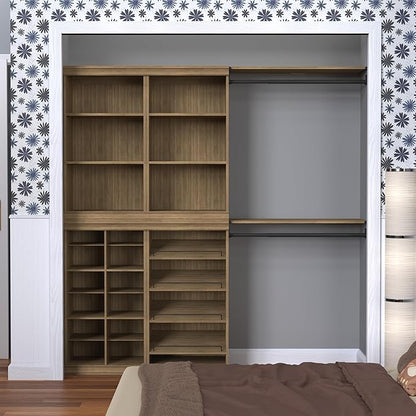 ClosetMaid Modular Storage Shelf and Hang Rod Kit, Sand