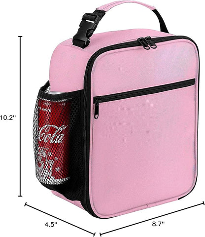 Lunch Box for Men - Reusable Lunch Bag Men Adult Women- Insulated Small LunchBox (Pink)