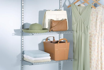 Rubbermaid Configurations 26" Shelving Kit Set of 2 Shelves Titanium Expandable Organization for Home/Laundry/Bathroom/Mudroom/Pantry/Linen Closet/Garage