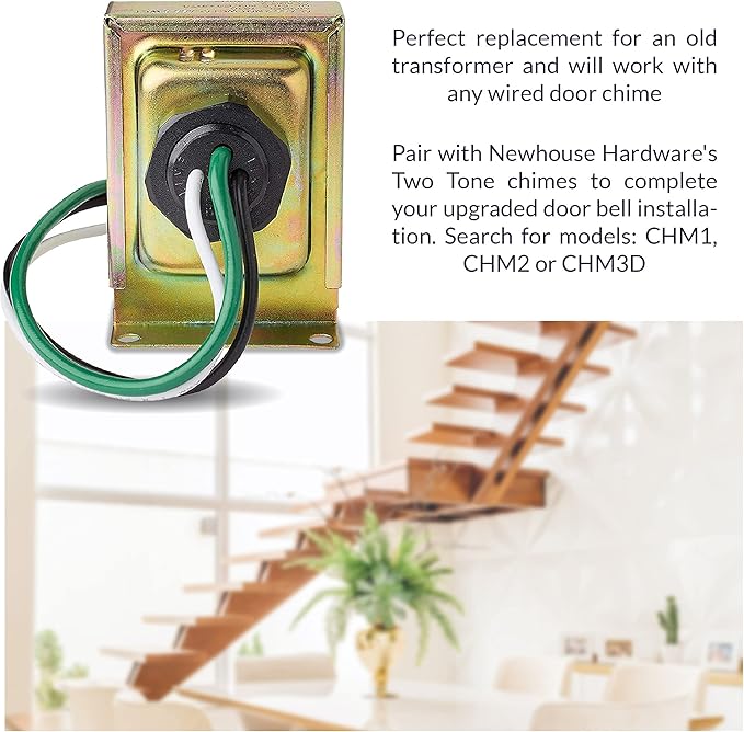 Newhouse Hardware 16TR Doorbell Transformer, Wired 16V/10VA, Assorted