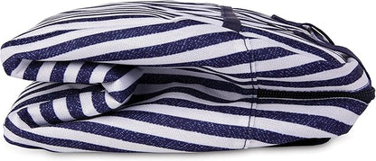 PackIt® Freezable Hampton Lunch Bag, Seaside Stripe, Built with EcoFreeze® Technology, Collapsible, Reusable, Zip Closure with Front Pocket and Shoulder Straps, Designed for Fresh Office Lunches