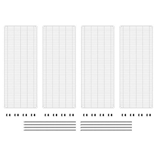 Metro EZ2460NC-4 Super Erecta Industrial Wire Shelving 4-Shelf Convenience Pak, Chrome, 24" x 60" x 74.5"