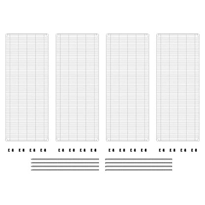Metro EZ2460NC-4 Super Erecta Industrial Wire Shelving 4-Shelf Convenience Pak, Chrome, 24" x 60" x 74.5"