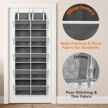 Over the Door Organizer 5 Tiers, Extra Large Behind Door Storage of 10 Compartments, 80 lbs Weight Capacity Over Door Organizer, Door Hanging Organizer for Closet, Diaper Organizer, Room storage | Behind Door Storage, Over Door Organizer, Room storage