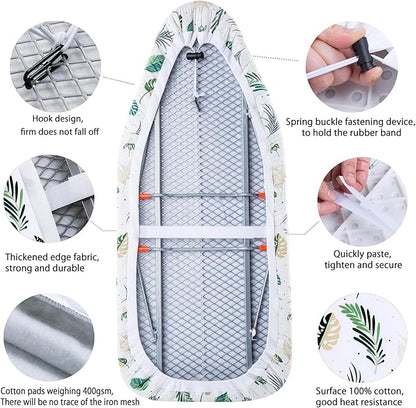 Small Ironing Board Cover Scorch Resistant, Table top Ironing Cover with Padding Heat Reflective Heavy Duty Pad…