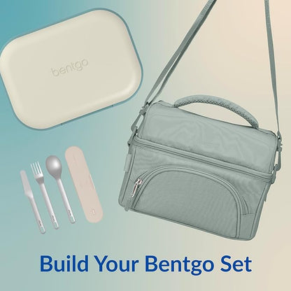 Bentgo Chill Max Leak-Proof XL Lunch Box - Included Ice Pack Keeps Food Cold; 5-Cup Capacity for Adults & Ages 8+, 3 or 4 Compartment Bento Box, BPA-Free, Dishwasher Safe (Bone & Glacier Blue)
