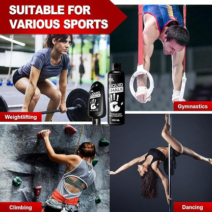 Pro Grade Liquid Chalk Mess-Free Gym Chalk for Weightlifting, Gymnastics, Rock Climbing, Dancing, Dries in Seconds| 1, 2, 4, 8, 30-Pack Options