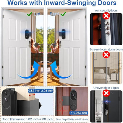 Anti-Theft Doorbell Mount No Drill Compatible with Orbitell/Reolink Video Doorbell, Adjustable Mounting Bracket Holder Accessories for Apartment Rentals, Enhanced Protection Doorbell Mount Bracket