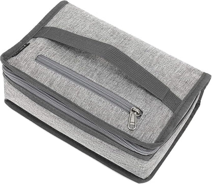 FlowFly Small Insulated Lunch box Portable Soft Bag Mini Cooler Thermal Meal Tote Kit with Handle for Work & School, Heather Grey