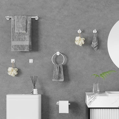 14-Piece Bathroom Hardware Set, Brushed Nickel Stainless Steel, Wall-Mounted Towel Racks