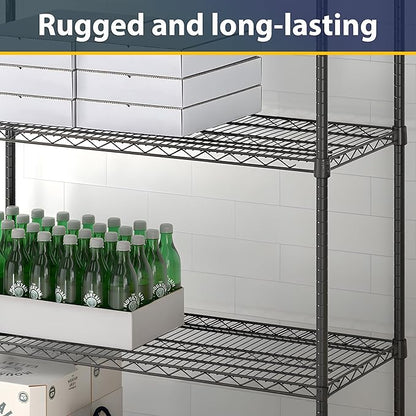 2-Pack Black 14" x 60" Additional Wire Shelf for Shelving Units, Replacement Shelves for Wire Rack