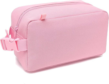 FlowFly Small Insulated Lunch box Portable Soft Bag Mini Cooler Thermal Meal Tote Kit with Buckle for Work, PinkWithBuckle
