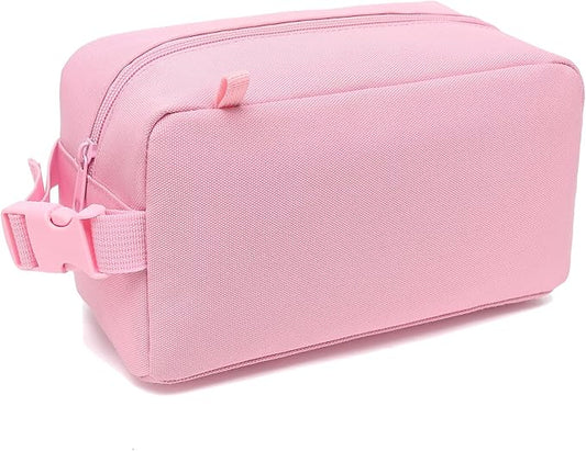 FlowFly Small Insulated Lunch box Portable Soft Bag Mini Cooler Thermal Meal Tote Kit with Buckle for Work, PinkWithBuckle