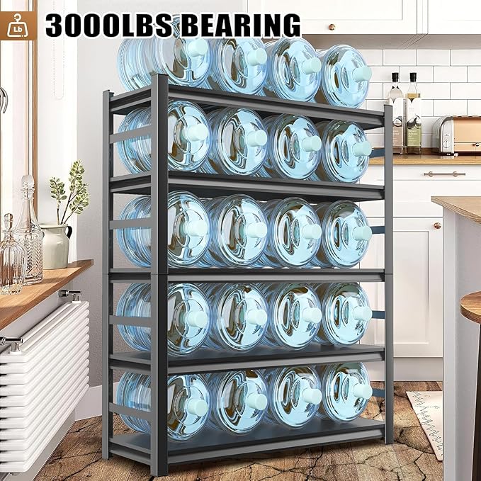 Garage Shelving Unit and Storage-Easy Assembly Metal Shelves 5-Tier Rack|Heavy-Duty Adjustable Shelf|Steel Shelves for Industrial,Warehouse,Basement (15.7" D x 32" W x 63" H)