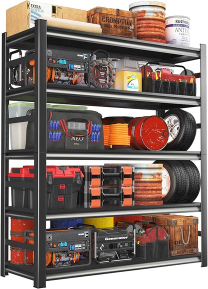 Garage Shelving Unit and Storage-Easy Assembly Metal Shelves 5-Tier Rack|Heavy-Duty Adjustable Shelf|Steel Shelves for Industrial,Warehouse,Basement (15.7" D x 32" W x 63" H)