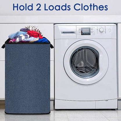 SNIGJAT Large Laundry Hamper, Tall Laundry Hamper with Sturdy Handles, Hampers for Laundry, Rectangular Dirty Clothes Hamper for Bedroom, Extra Large Laundry Basket for Clothes Toys, 80 L