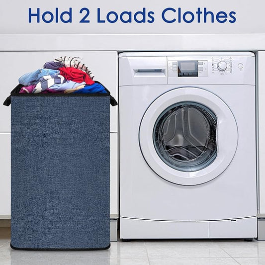 SNIGJAT Large Laundry Hamper, Tall Laundry Hamper with Sturdy Handles, Hampers for Laundry, Rectangular Dirty Clothes Hamper for Bedroom, Extra Large Laundry Basket for Clothes Toys, 80 L