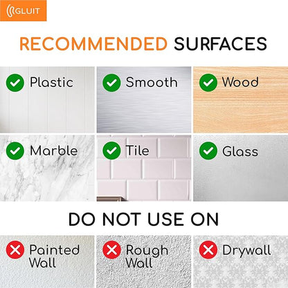 GLUIT Adhesive Large Wall Hooks for Hanging Heavy Duty 22 lbs Hooks for Walls No Drill, Towel Sticky Clear Hooks, Waterproof, Home, Bathroom, Kitchen, Office, and Outdoor, 18 Pack