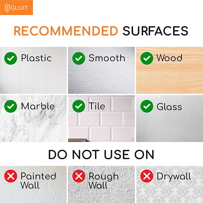 GLUIT Adhesive Large Wall Hooks for Hanging Heavy Duty 22 lbs Hooks for Walls No Drill, Towel Sticky Clear Hooks, Waterproof, Home, Bathroom, Kitchen, Office, and Outdoor 40 Pack