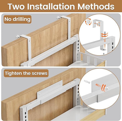 8 Tier Over The Door Pantry Organizer, 2 IN 1 Wall Mount or Hanging Spice Rack Seasoning Shelves with Adjustable Basket, Back of Door Organizer and Storage for Kitchen Cabinet and Room Closet