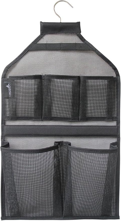 MISSLO Bathroom Shower Organizer Mesh Hanging Shower Caddy with Rotatable Hanger (Black)