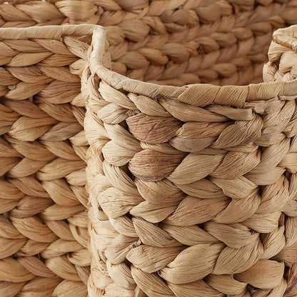 Casafield Dog Bone Shaped Storage Basket - Natural, Large Woven Water Hyacinth Pet Toy Organizer Bin