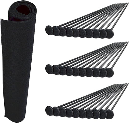 Gun Storage Solutions Rifle Rods Starter Kit with Shelf Liner Gun Organizer System Store More Guns Easy Access for Safety with Nylon Woven Loop Fabric