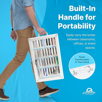 Bulk Supply – Pallet of 40 Cell Phone Lockers | Secure 36-Slot Storage Cabinets for Classroom, Gym & Office | Portable & Wall-Mounted Organizers