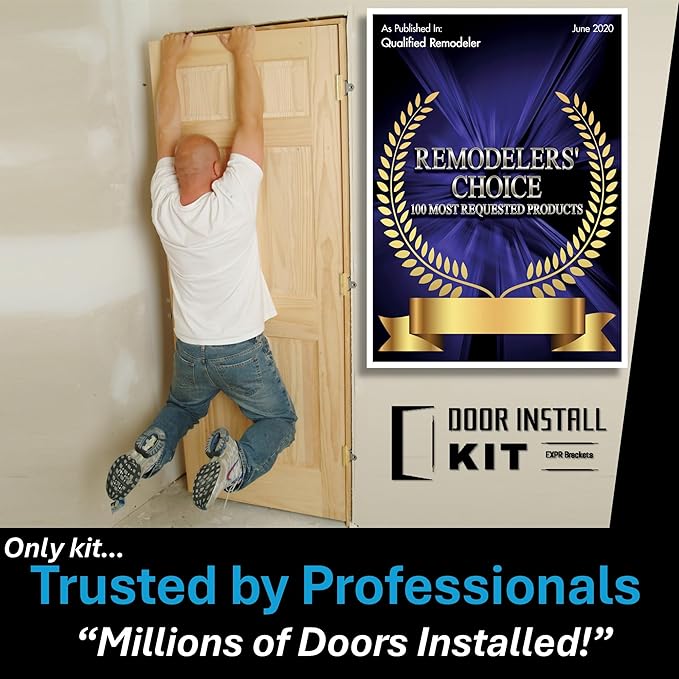 EXPR® Premium Door Install Kit - Max Strength (Secures Both Sides) | Official Door Stud® Bracket