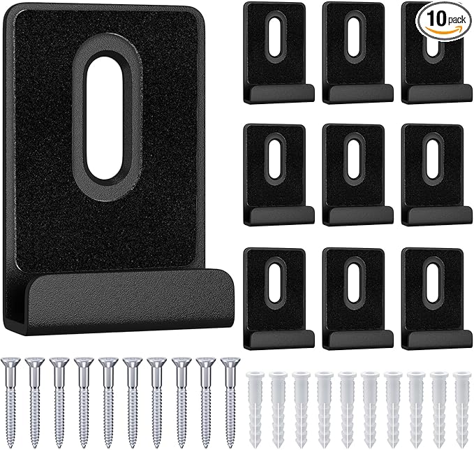 10Pcs Metal Mirror Clips Wide Channel Mirror Hanger Clip Kit Large Heavy Retainer Clips for Mirrors with Screw Mirror Clips for Wall Mounting Frameless Mirror Billboard Displays Tile Display