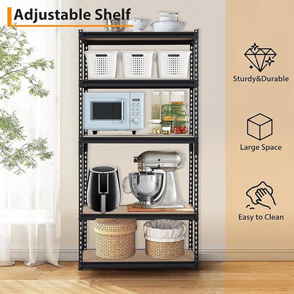 GarveeHome Heavy Duty Storage Shelves - 5 Tier 36 * 18 * 72 in, Adjustable Garage Storage Shelving, Metal Storage Utility Rack Shelf Unit