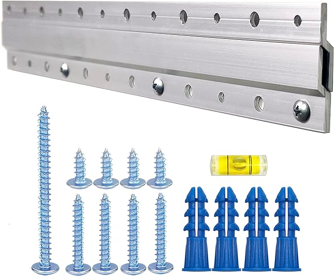 Z-Hanger Picture Hanging Kit 12 Inch - 2 Pairs - Z Bar Clips for Mirror Wall Frame Mounting Hardware,French Cleat Hangers 60 Lbs,Z Bracket Alloy Picture Hangers Kit for Headboard Cabinet,Art