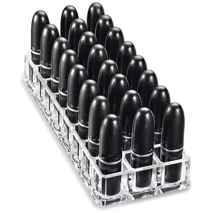 byAlegory Acrylic Lipstick & Acrylic Lip Gloss Organizer 48 Space Beauty Cosmetic Storage - Clear