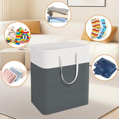 laundry basket 3-Pack, laundry hamper, Hamper with handles, collapsible laundry baskets, Waterproof dirty clothes hamper, Towel Storage for Home or Dorm, 100L-Grey
