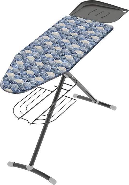 Colombo Turbo Ironing Board with Steam Generator Holder – Extra Large 47.2 x 17.3 in, Heavy-Duty Stable Frame, Height Adjustable up to 37.4 in, Foldable Ironing Table, Laundry Rack, Made in Europe