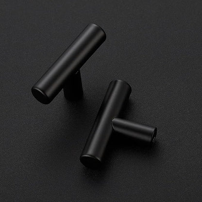 20 Pack Matte Black Cabinet Knobs - Kitchen Cabinet Knobs Black Cabinet Pulls for Kitchen Cabinet Drawer Stainless Steel Dresser Knobs for Cabinet Hardware 2in Length Single Hole T Bar