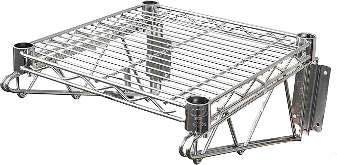 Heavy Duty Chrome Wire Storage Wall Shelf (14" x 14")