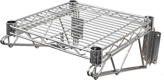 Heavy Duty Chrome Wire Storage Wall Shelf (14" x 14")