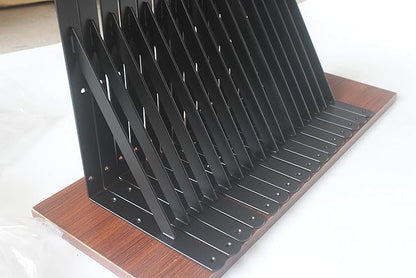 40 Pack L11 x H 8" Black Heavy Duty Shelf Brackets with Screws Metal Shelf Brackets Shelf Support Angle Brackets for Shelves L Brackets Heavy Duty Floating Shelf