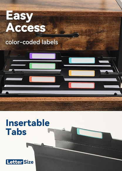 Plastic High Capacity Hanging File Folders, 4" Expansion for Bulky Documents, Side-Sealed Accordion Pocket, Supports Heavy Files, Letter Size, Movable Dividers, Insertable Tabs, 6 Pack